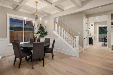 Formal dinning space next to the stair case.